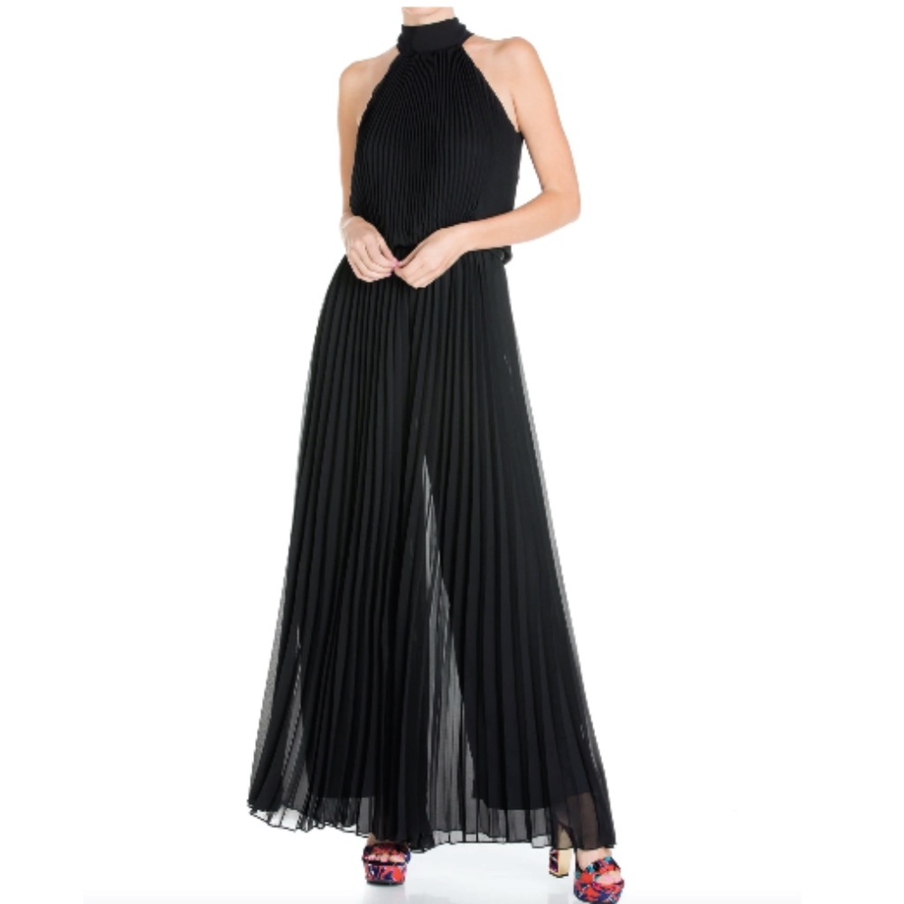 Meghan LA Black Pleated Jumpsuit